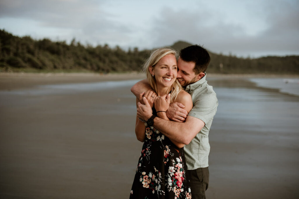 photos on the beach in tofino