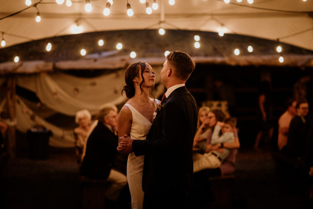 Bride and groom's first dance