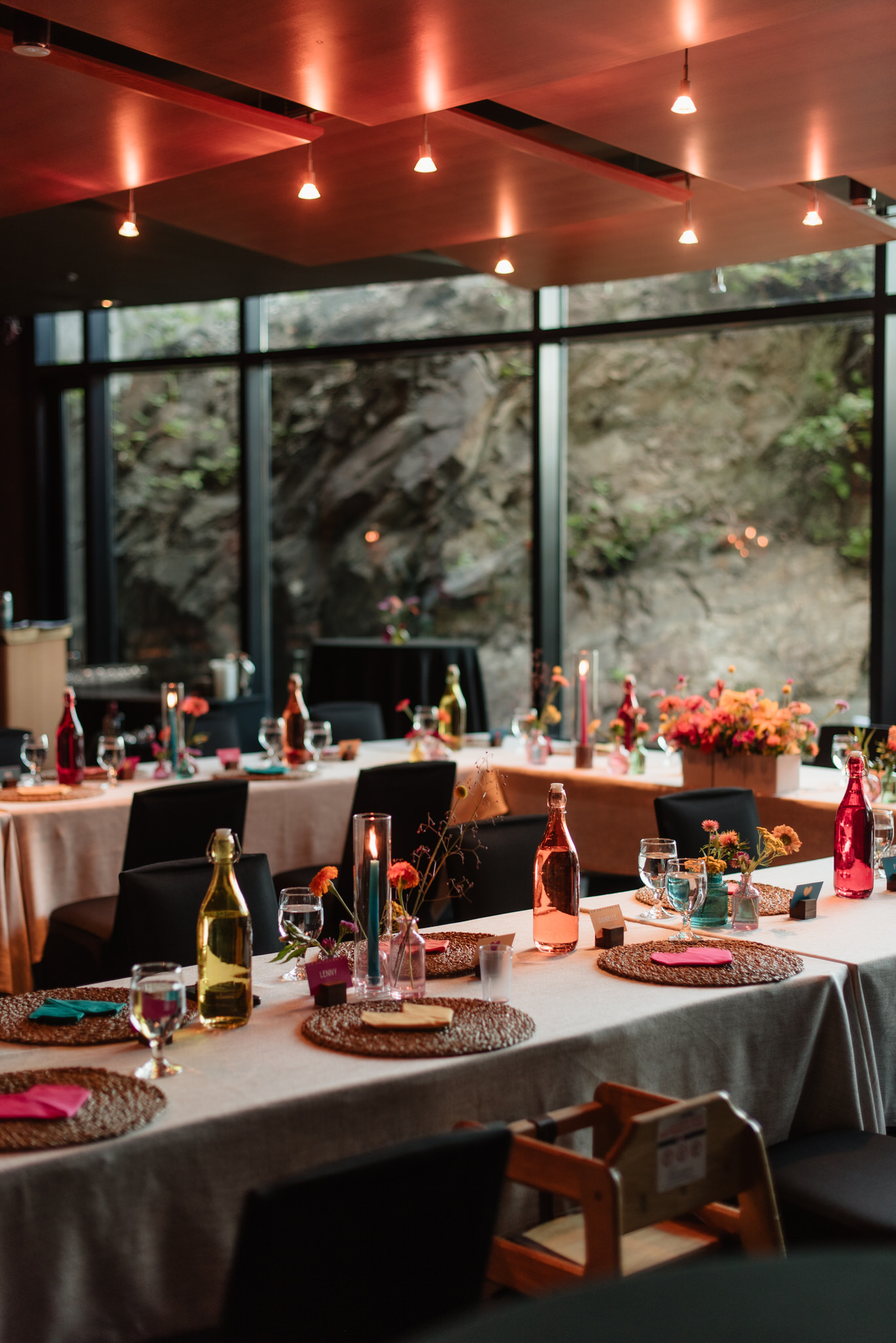 Decor in the Wine Cellar at Black Rock Resort for an intimate wedding