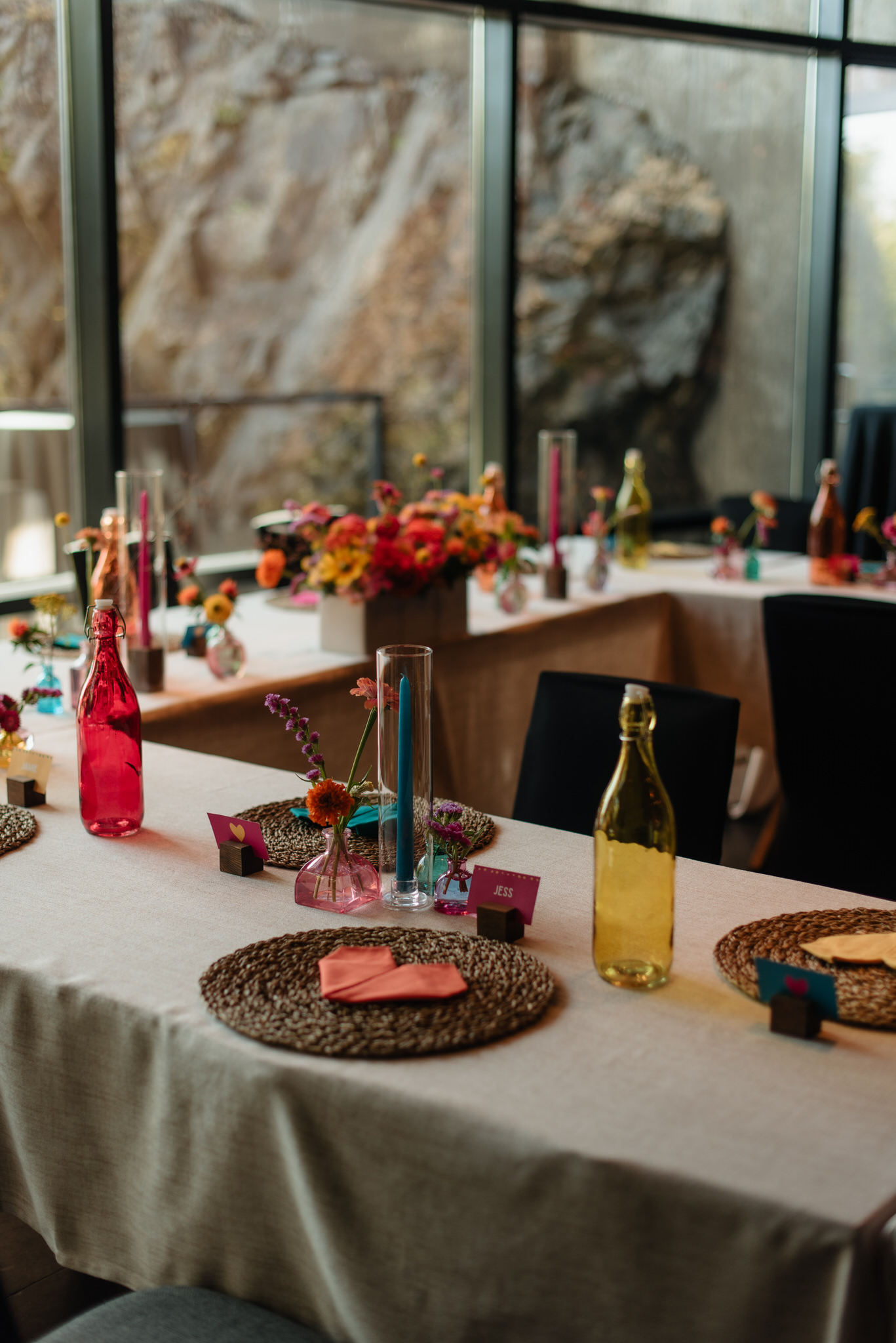 Decor in the Wine Cellar at Black Rock Resort for an intimate wedding