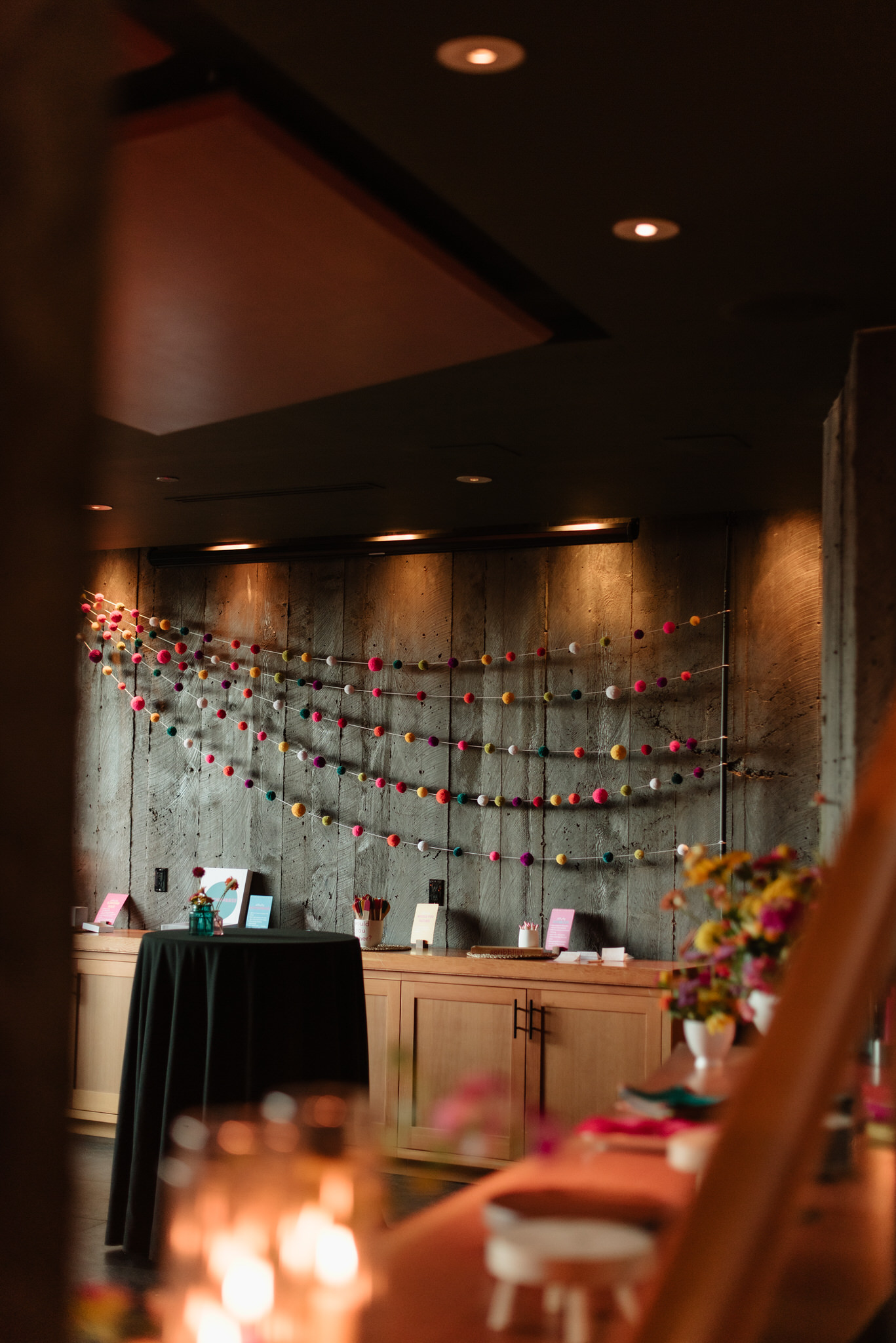 Decor in the Wine Cellar at Black Rock Resort for an intimate wedding